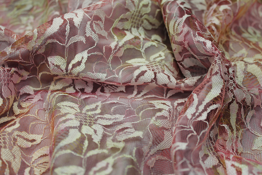 Printed Lace Fabric - Pink / Multi, image 9 of 9