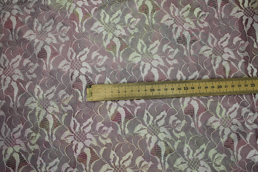 Printed Lace Fabric - Pink / Multi, image 8 of 9