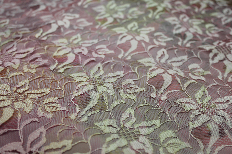Printed Lace Fabric - Pink / Multi, image 7 of 9