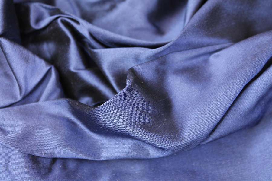 Silk Dupion - Purple shot Black fabric, image 3 of 4