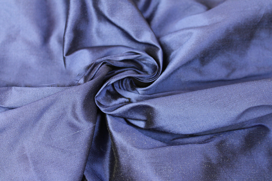 Silk Dupion - Purple shot Black fabric