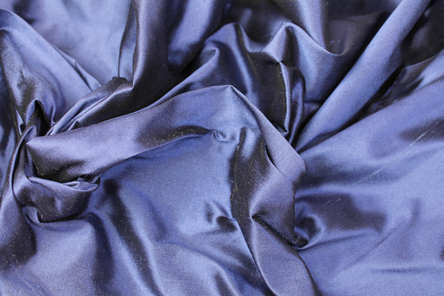 Silk Dupion - Purple shot Black fabric, image 4 of 4