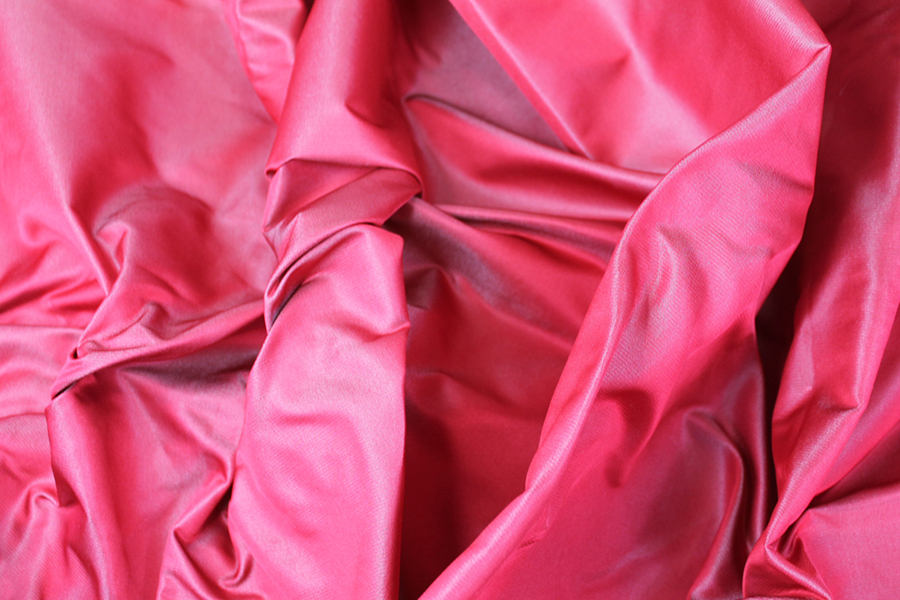 Two Tone Silk Duchesse Satin - Red/Grey fabric, image 5 of 5