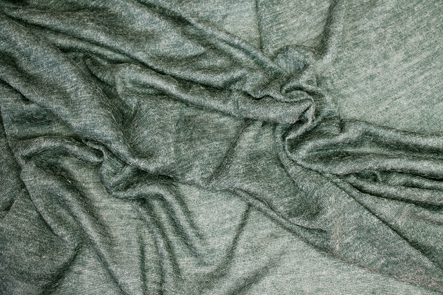 Wool & Acrylic Knit Jersey - Green fabric, image 3 of 8