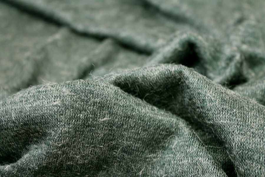 Wool & Acrylic Knit Jersey - Green fabric, image 6 of 8