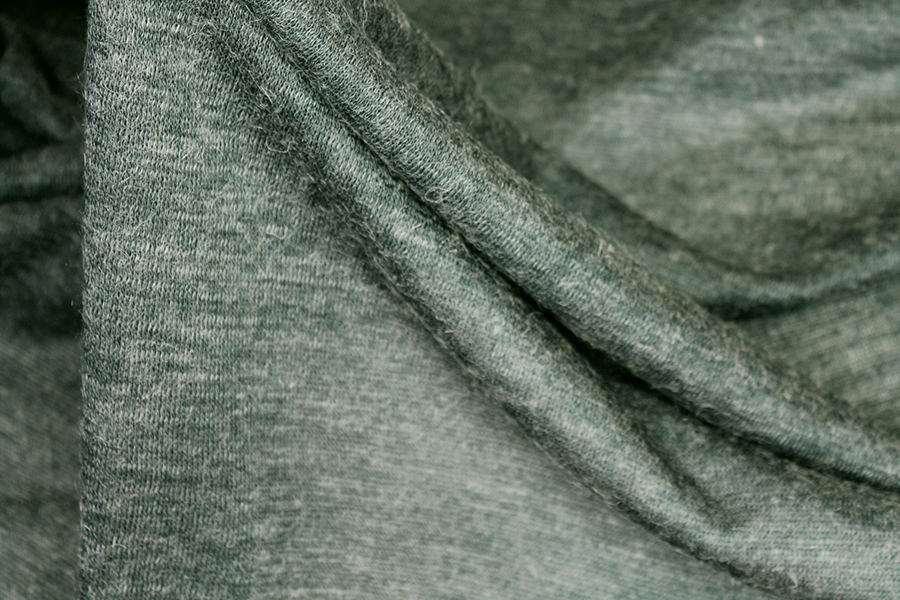 Wool & Acrylic Knit Jersey - Green fabric, image 2 of 8