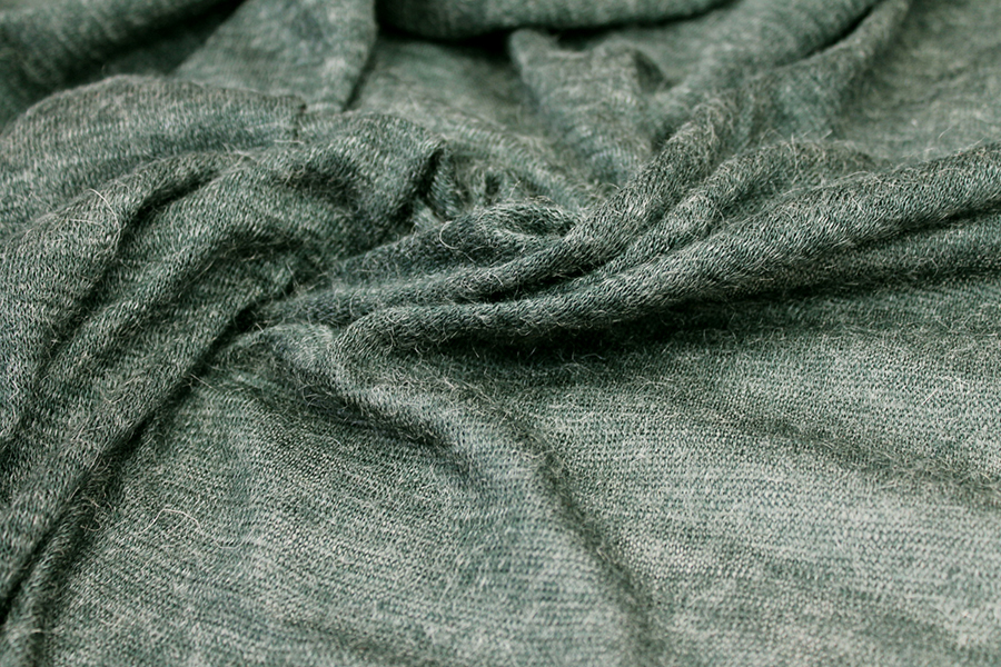 Wool & Acrylic Knit Jersey - Green fabric, image 7 of 8