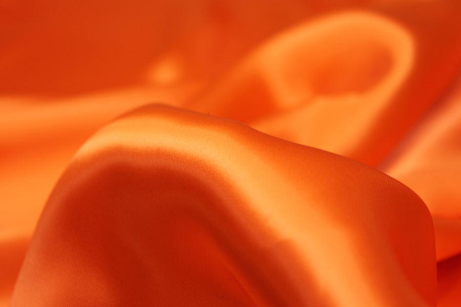 Orange Viscose Satin Lining fabric, image 5 of 5