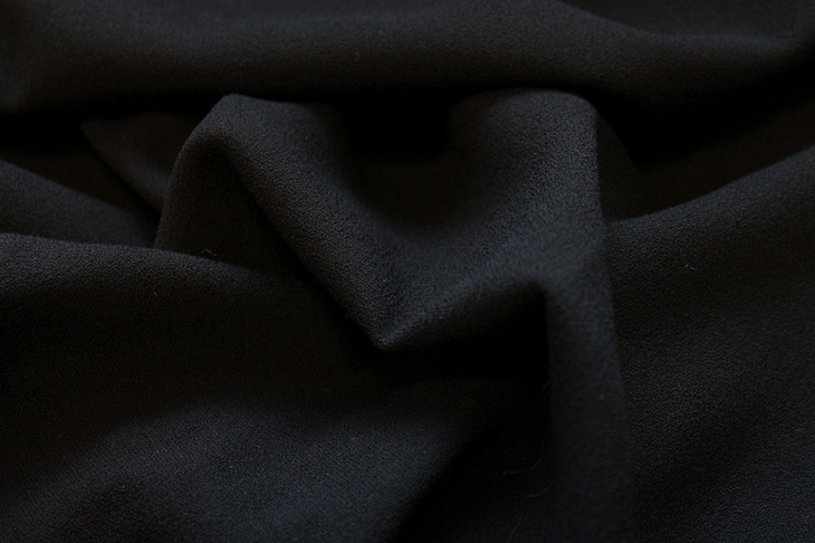 Wool Crepe - Black fabric, image 5 of 5