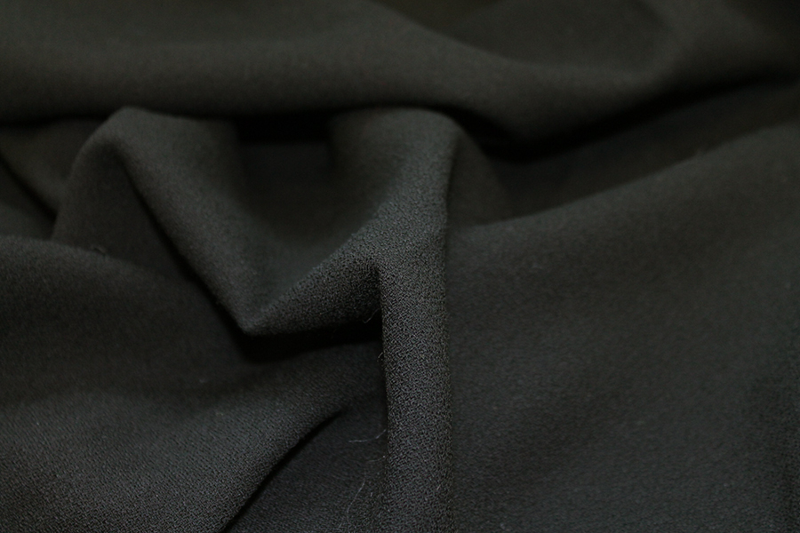 Wool Crepe - Black fabric, image 4 of 5