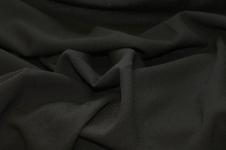 Wool Crepe - Black fabric, image 3 of 5
