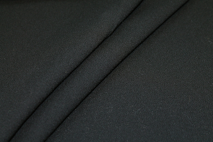 Wool Crepe - Black fabric
