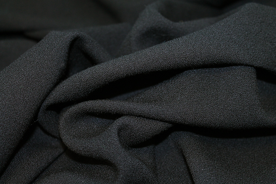 Wool Crepe - Black fabric, image 2 of 5