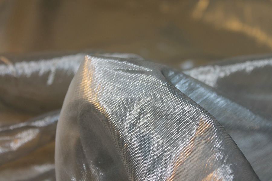 Poly Lurex Organza - Grey fabric, image 2 of 6
