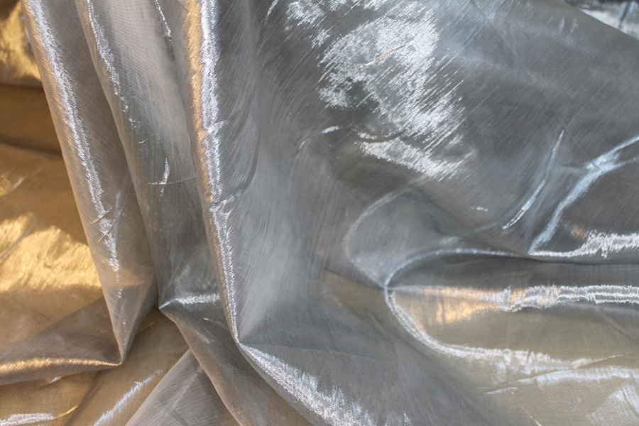Poly Lurex Organza - Grey fabric, image 6 of 6