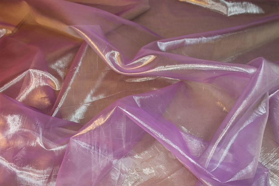 Poly Lurex Organza - Lilac fabric, image 3 of 6