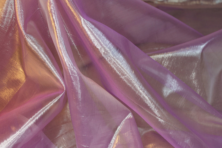 Poly Lurex Organza - Lilac fabric, image 5 of 6