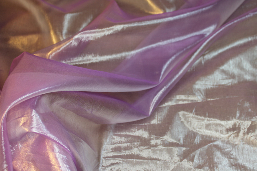 Poly Lurex Organza - Lilac fabric, image 6 of 6