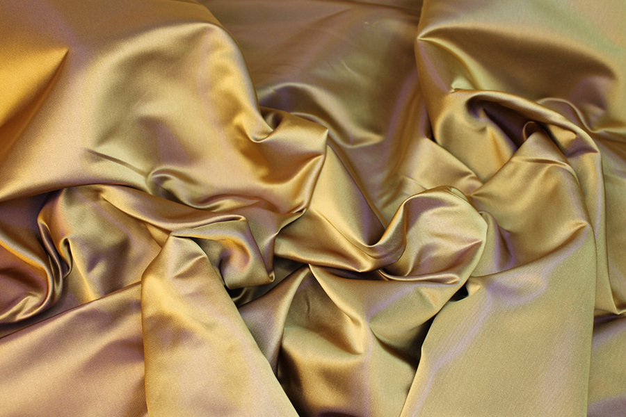 Two Tone Acetate Duchesse Satin - Gold shot Purple fabric, image 6 of 8