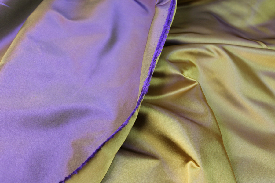 Two Tone Acetate Duchesse Satin - Gold shot Purple fabric, image 4 of 8