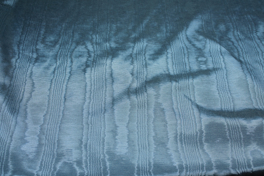 Cotton Viscose Grosgrain - Air Force Blue Moiré fabric, image 6 of 7