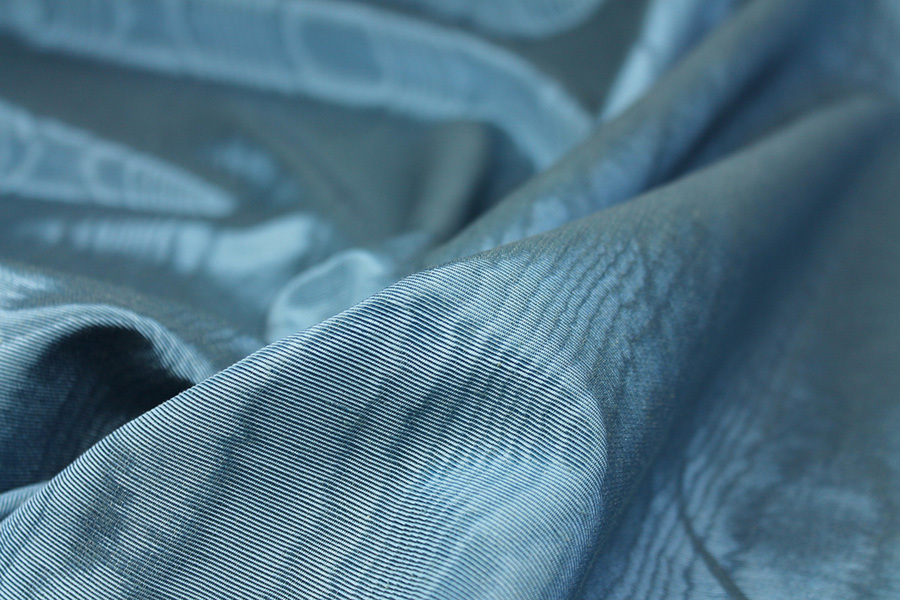 Cotton Viscose Grosgrain - Air Force Blue Moiré fabric, image 7 of 7