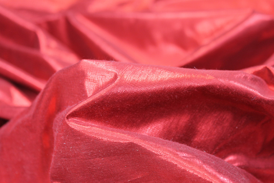 Metallic Dupion - Red fabric, image 5 of 5