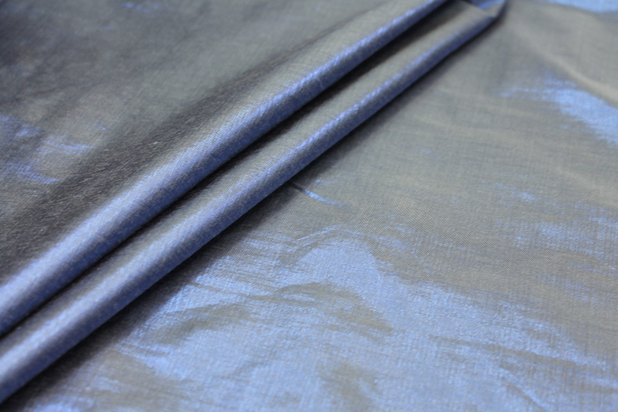Metallic Dupion - Blue fabric, image 4 of 6