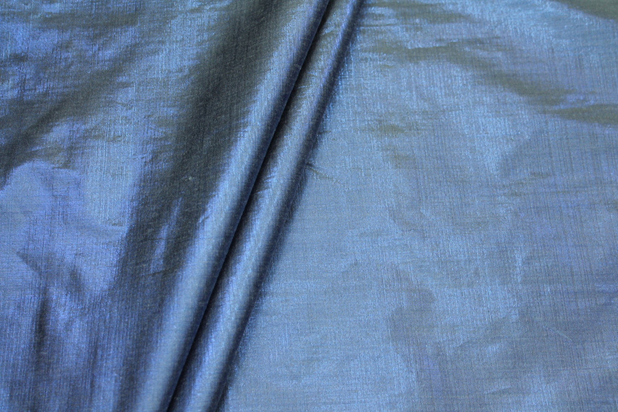 Metallic Dupion - Blue fabric, image 6 of 6