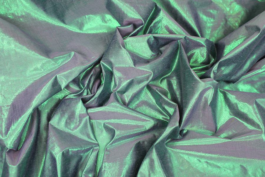Metallic Dupion - Green/Purple fabric, image 7 of 7