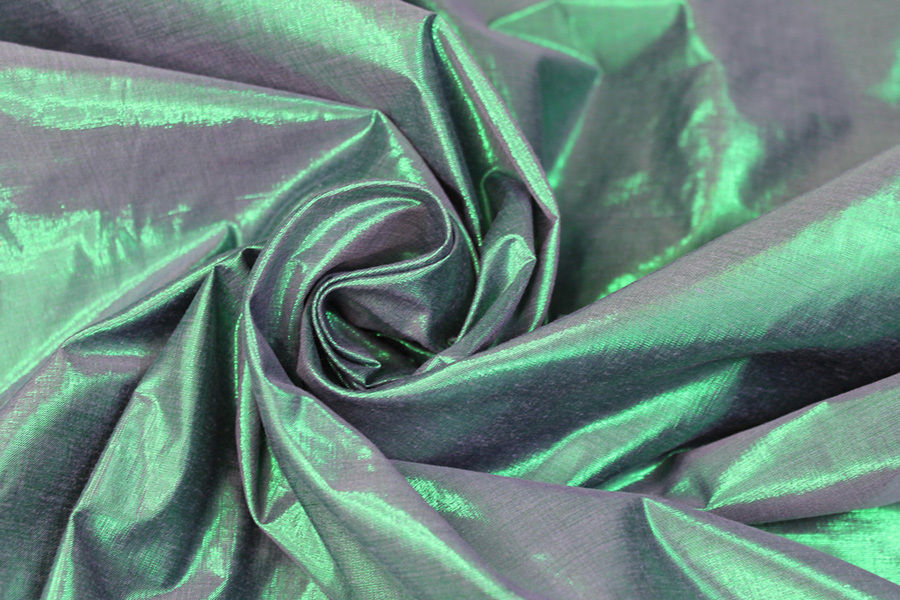 Metallic Dupion - Green/Purple fabric, image 4 of 7