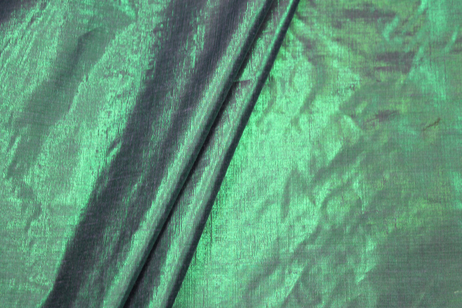 Metallic Dupion - Green/Purple fabric, image 5 of 7