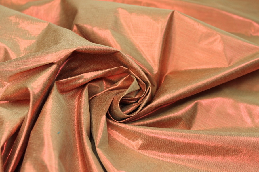 Metallic Dupion - Red/Gold fabric, image 4 of 6