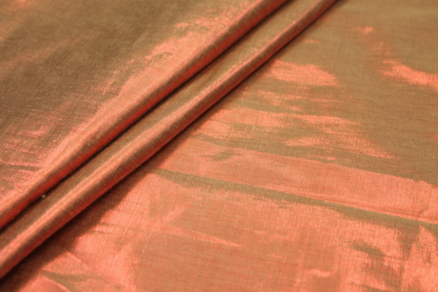 Metallic Dupion - Red/Gold fabric, image 5 of 6