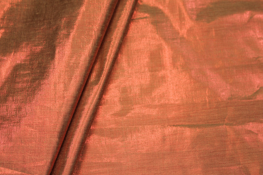 Metallic Dupion - Red/Gold fabric, image 3 of 6
