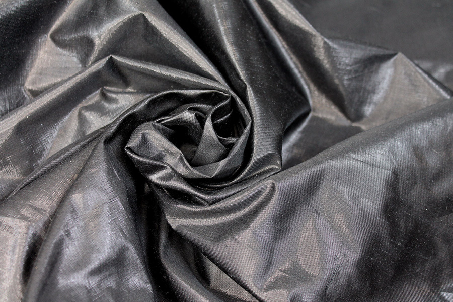 Metallic Dupion - Black/Black fabric, image 4 of 8
