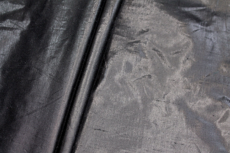 Metallic Dupion - Black/Black fabric, image 7 of 8