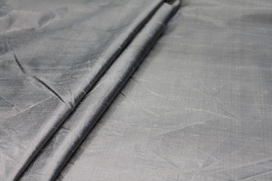 Metallic Dupion - Grey fabric, image 3 of 6