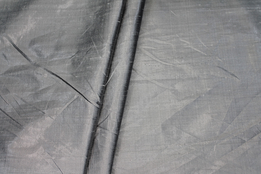 Metallic Dupion - Grey fabric, image 2 of 6