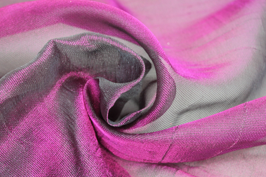 Purple Metallic Texture Weave fabric