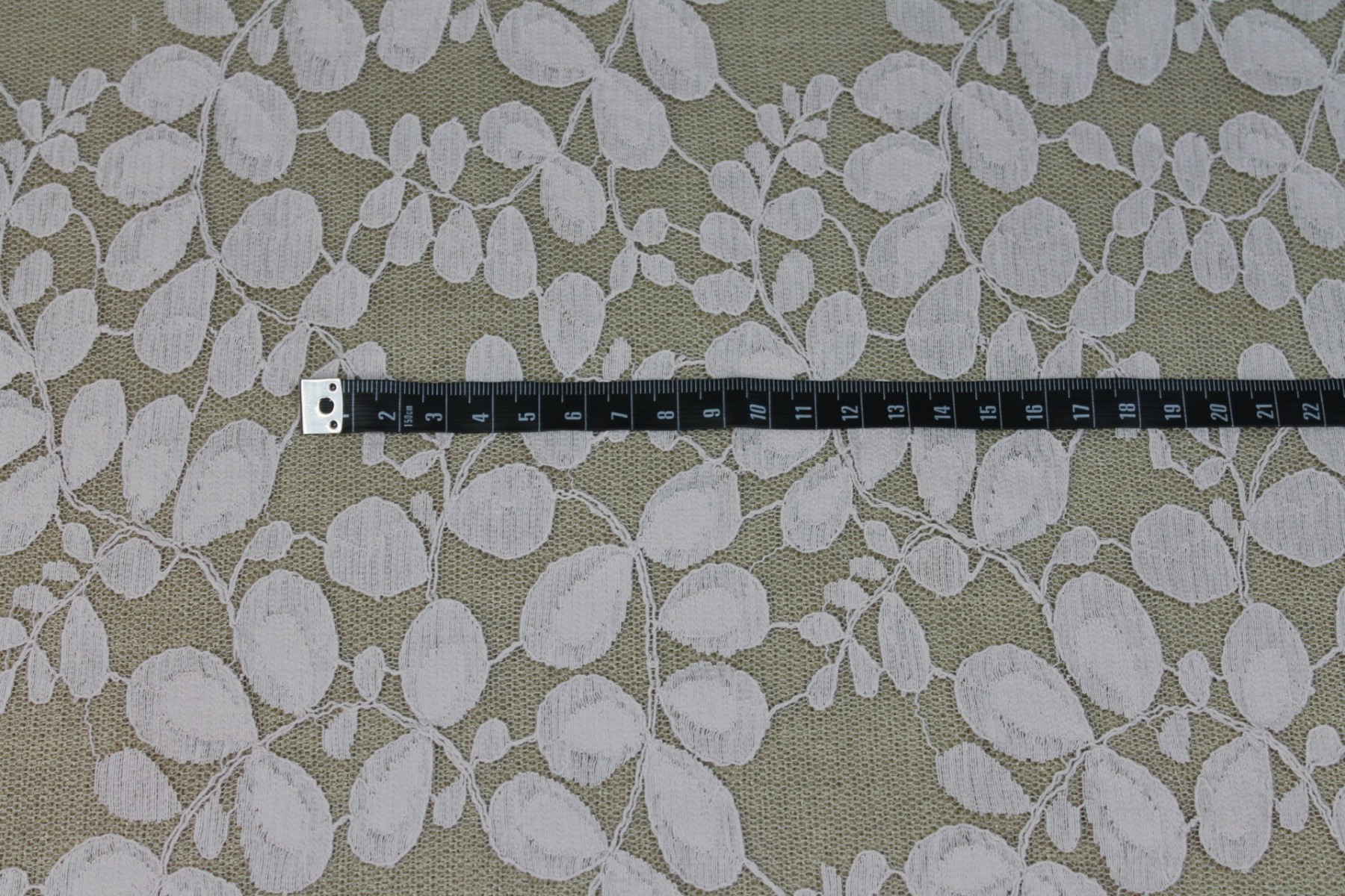 Leaf Pattern Lace - Oyster fabric, image 6 of 6