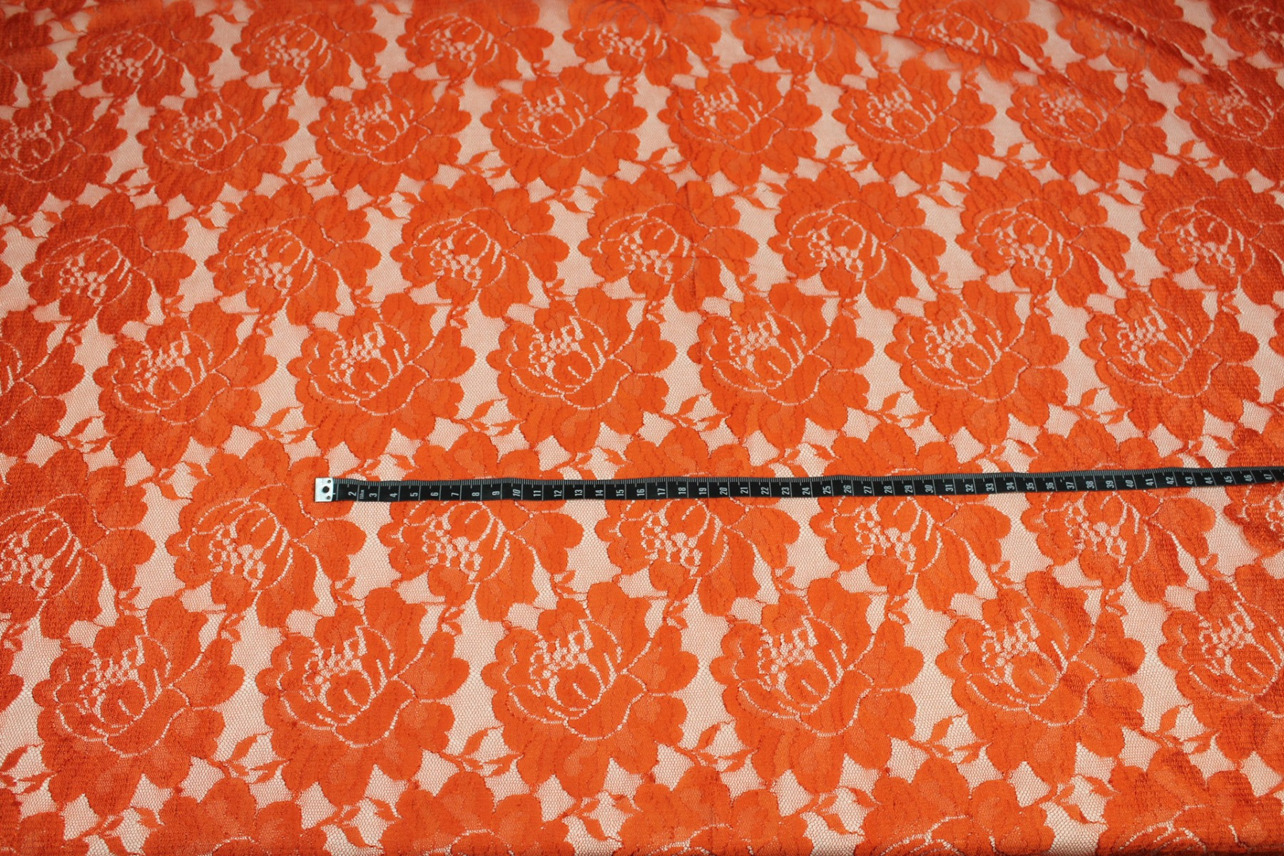 Simple Lace - Orange fabric, image 2 of 7