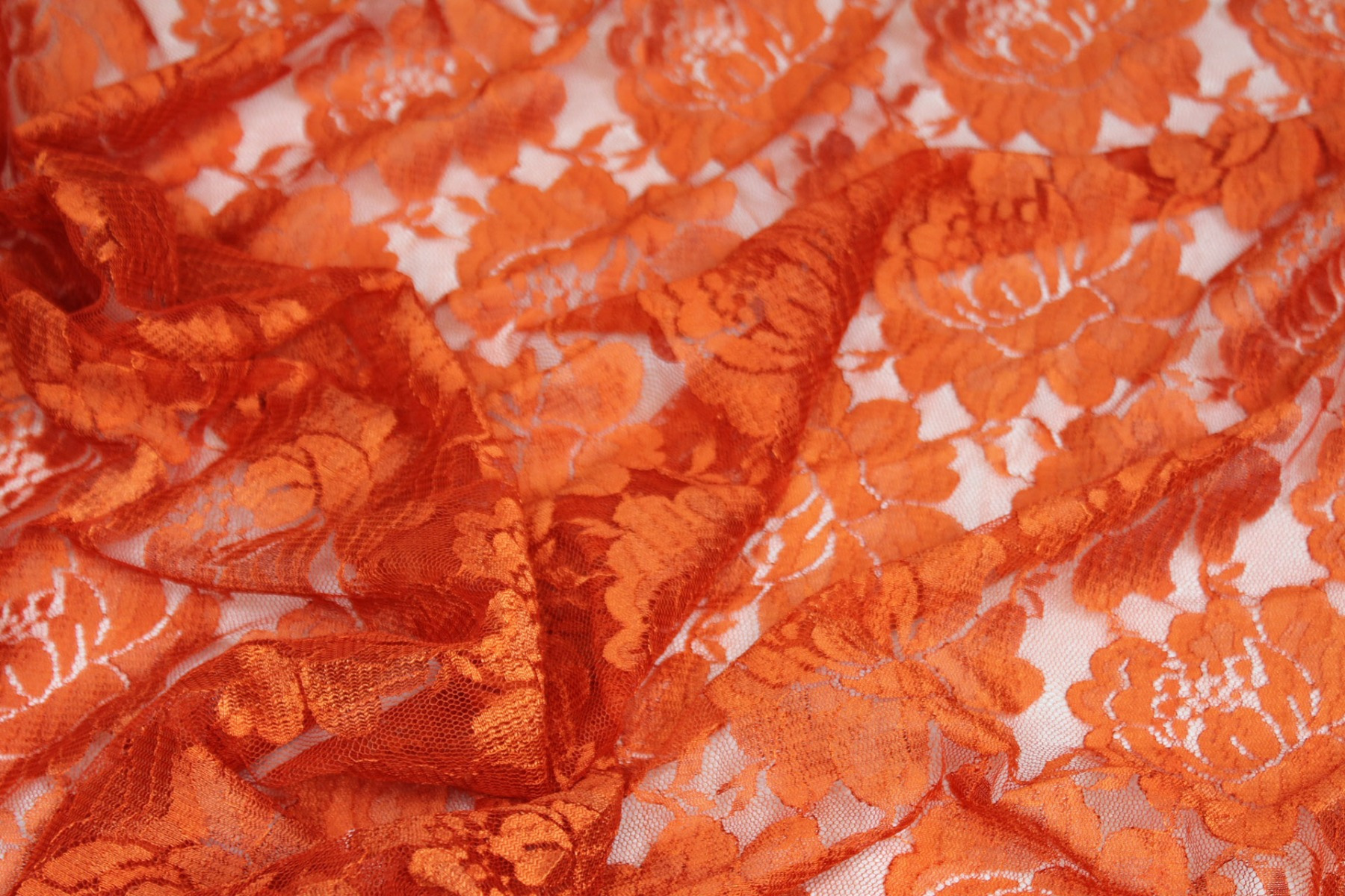 Simple Lace - Orange fabric, image 4 of 7