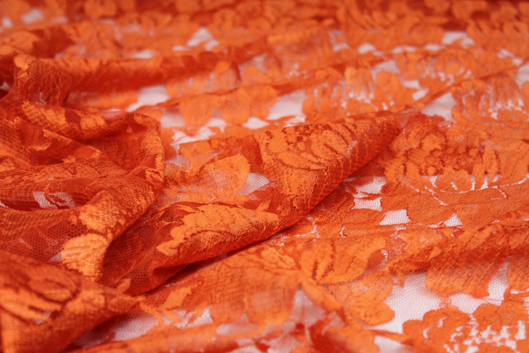 Simple Lace - Orange fabric, image 5 of 7