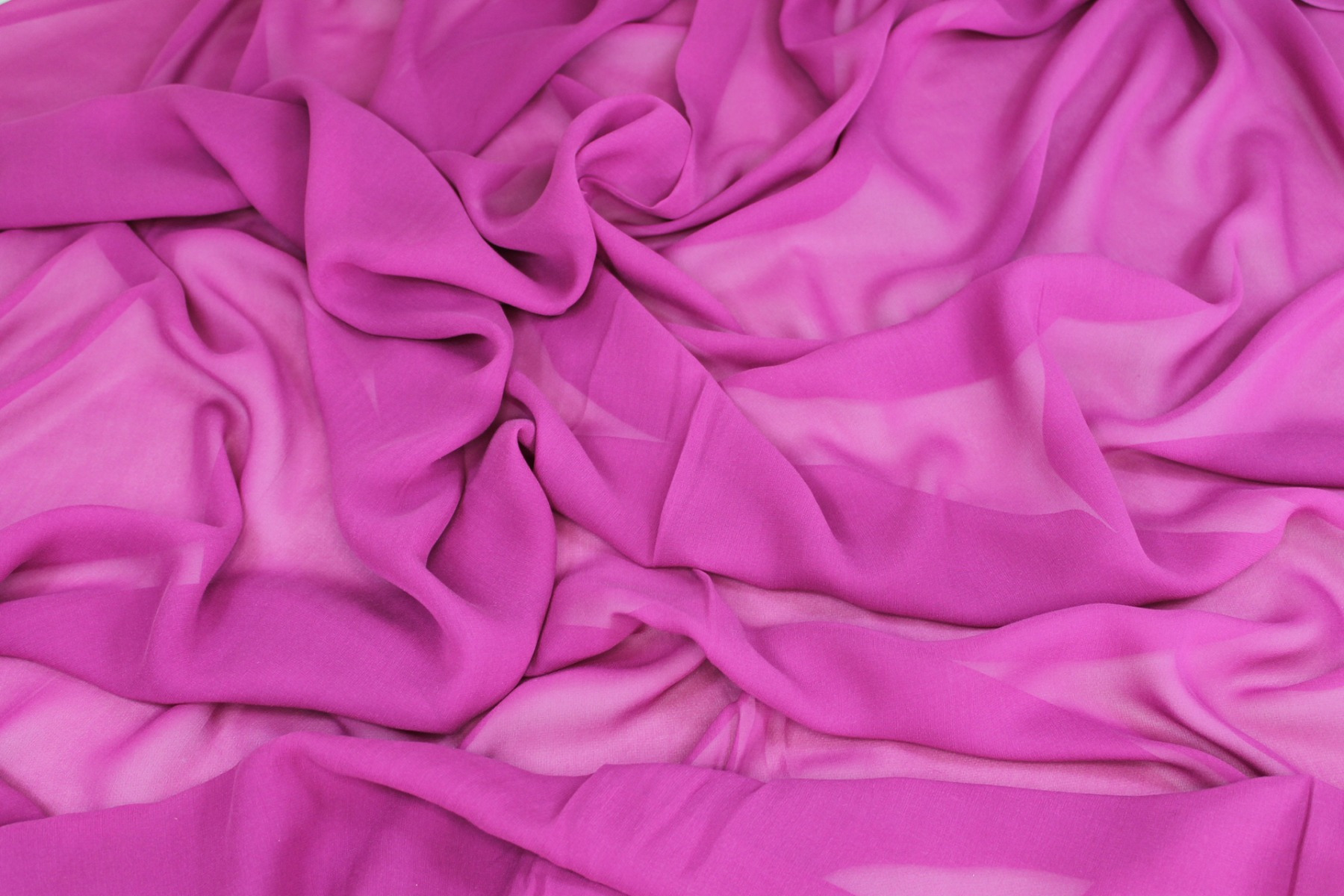 Berry Pink Silk Georgette - 135cm wide fabric, image 2 of 6