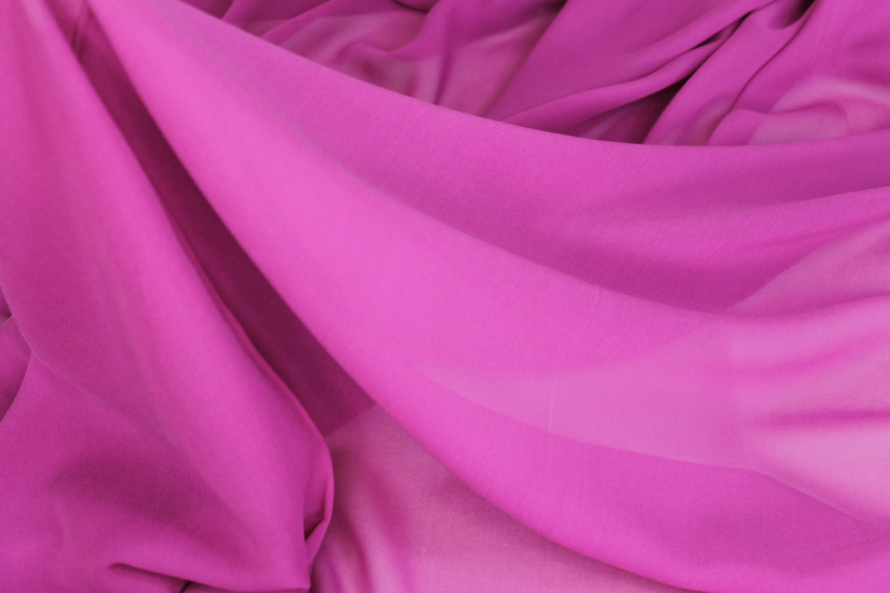 Berry Pink Silk Georgette - 135cm wide fabric, image 5 of 6