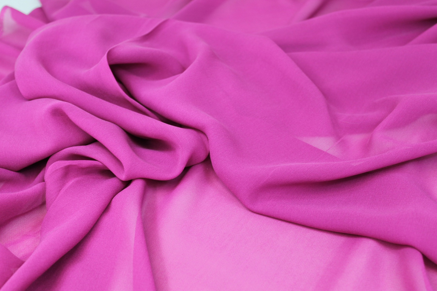 Berry Pink Silk Georgette - 135cm wide fabric, image 6 of 6