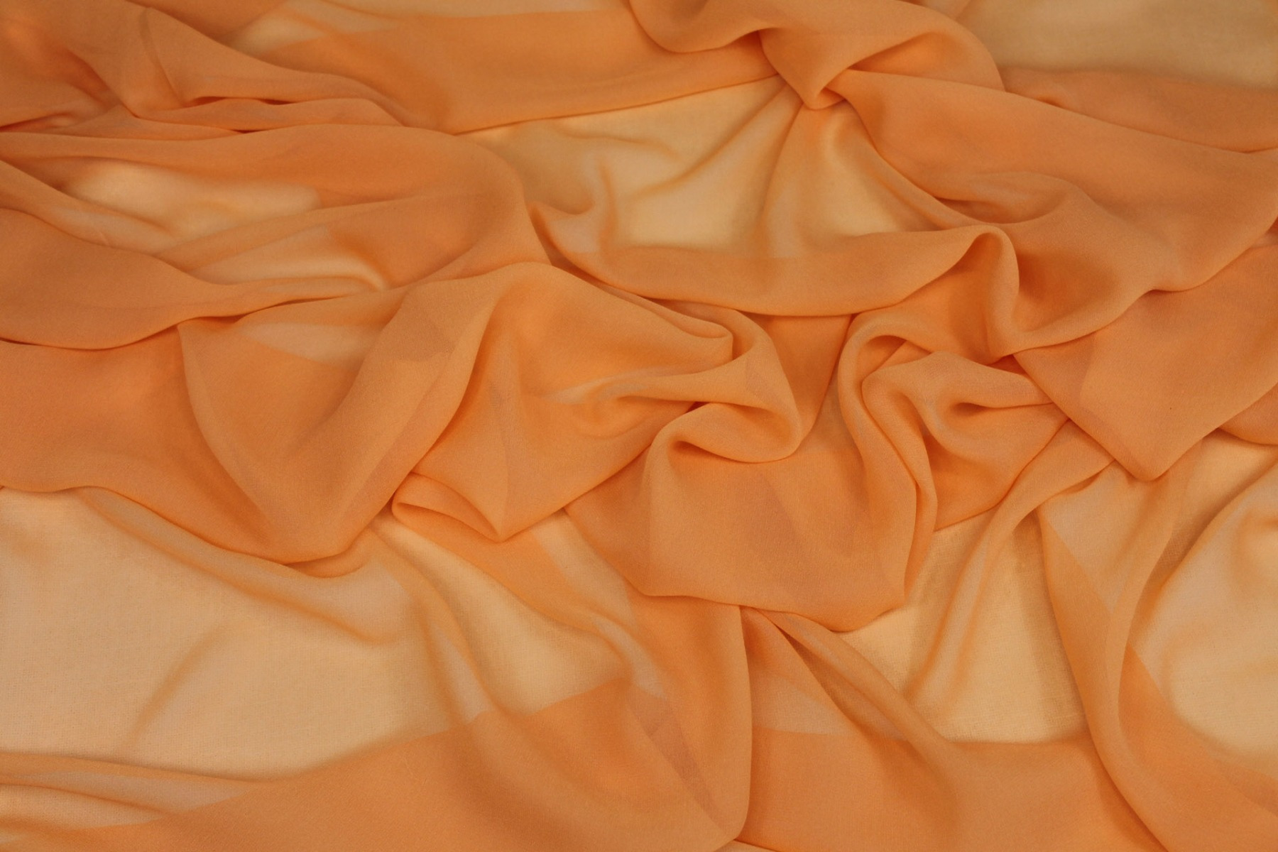 Tangerine Silk Georgette - 112cm wide fabric, image 2 of 6