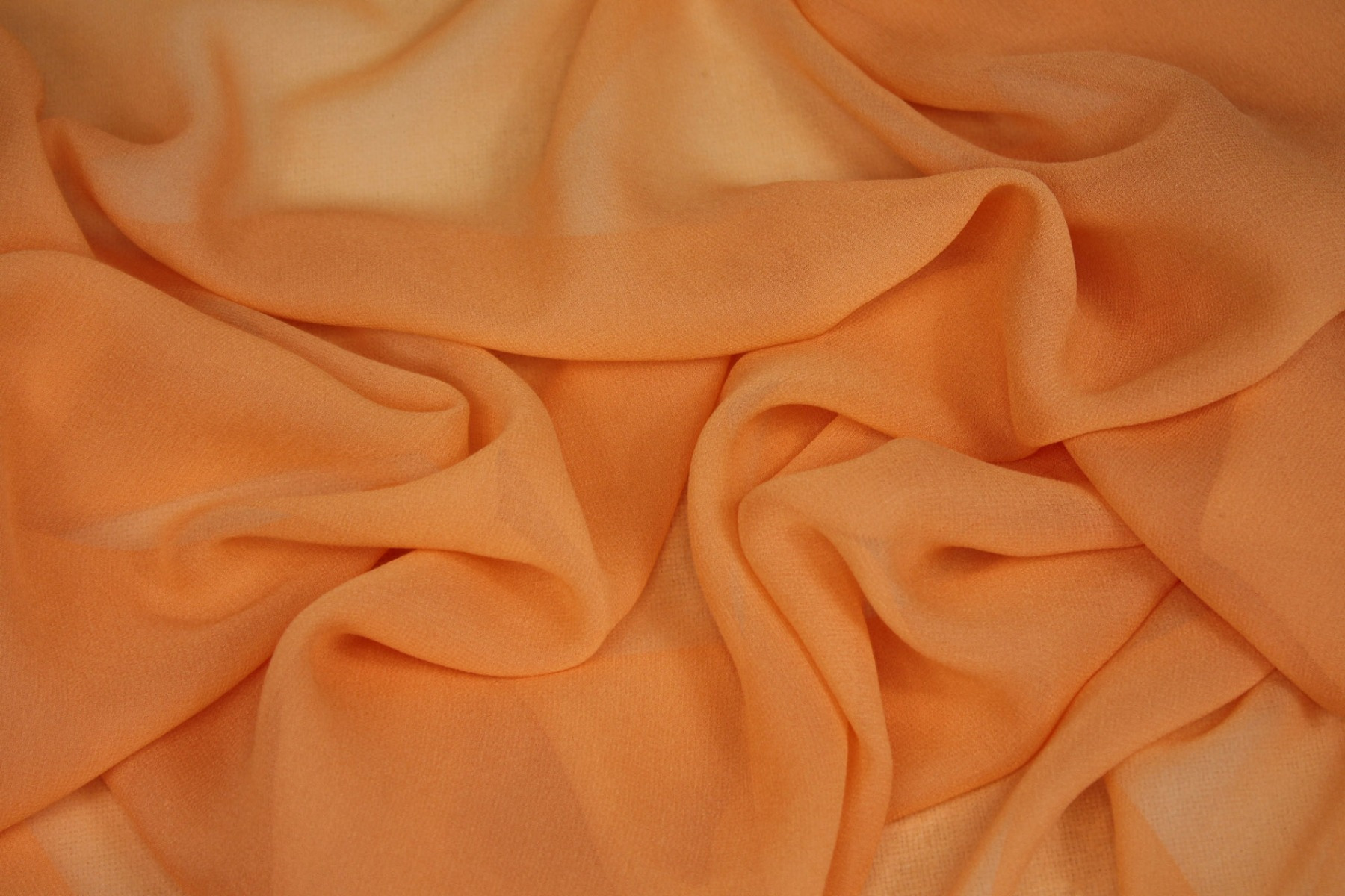 Tangerine Silk Georgette - 112cm wide fabric, image 3 of 6