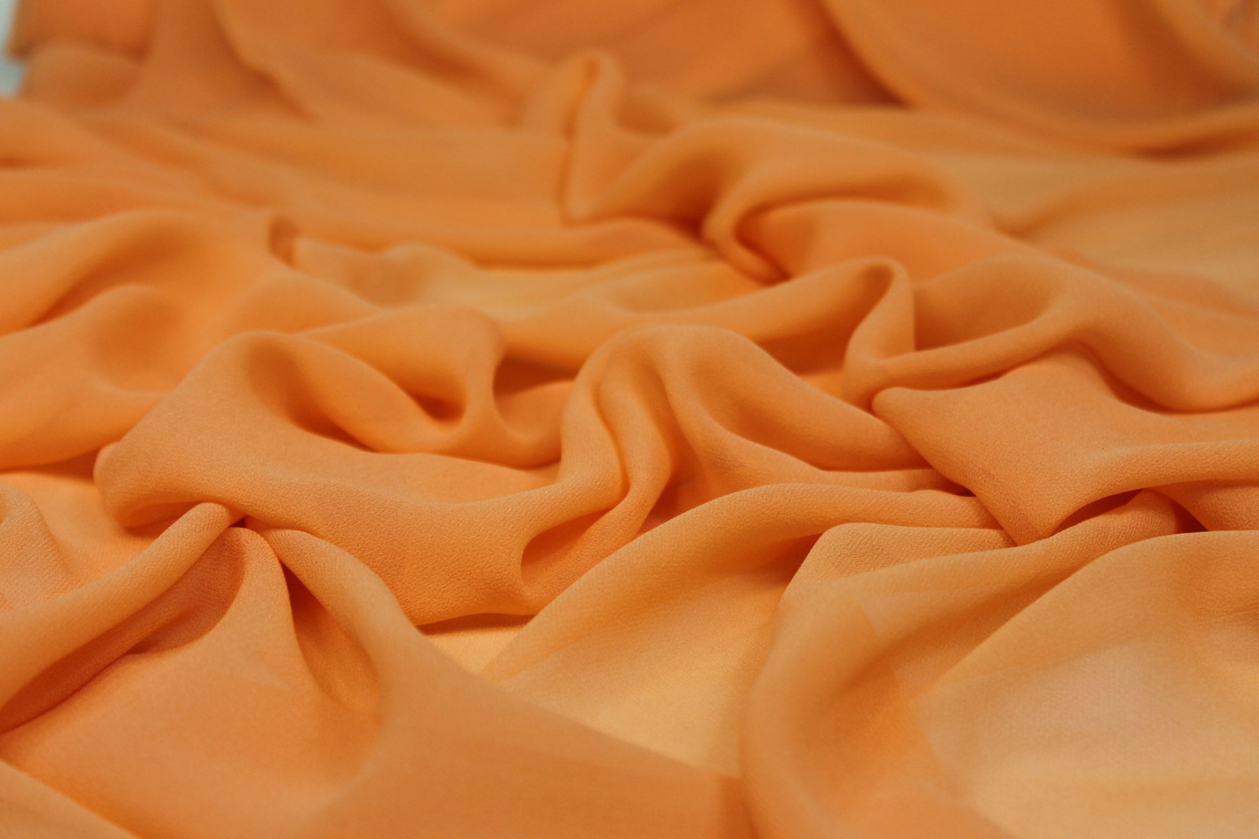 Tangerine Silk Georgette - 112cm wide fabric